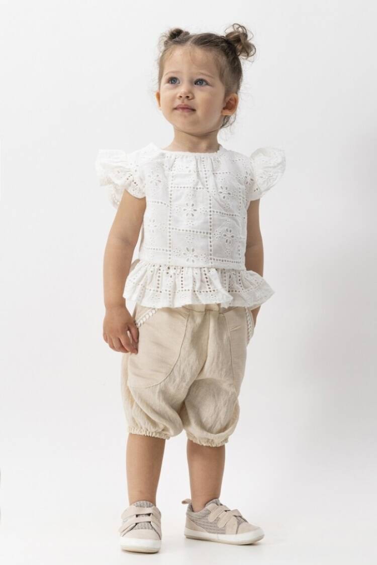 Girls' Suits - Toptan Kız Çocuk 2'Li Bluz ve Şortlu Takım 2-5Y 1022-23220 - Brand: Wecan - Women & Kids, Baby Clothes Wholesale - Globality Store