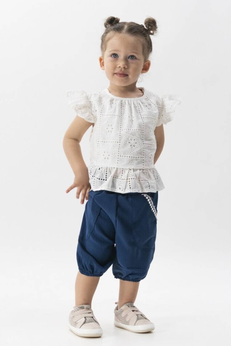Girls' Suits - Toptan Kız Çocuk 2'Li Bluz ve Şortlu Takım 2-5Y 1022-23220 - Brand: Wecan - Women & Kids, Baby Clothes Wholesale - Globality Store