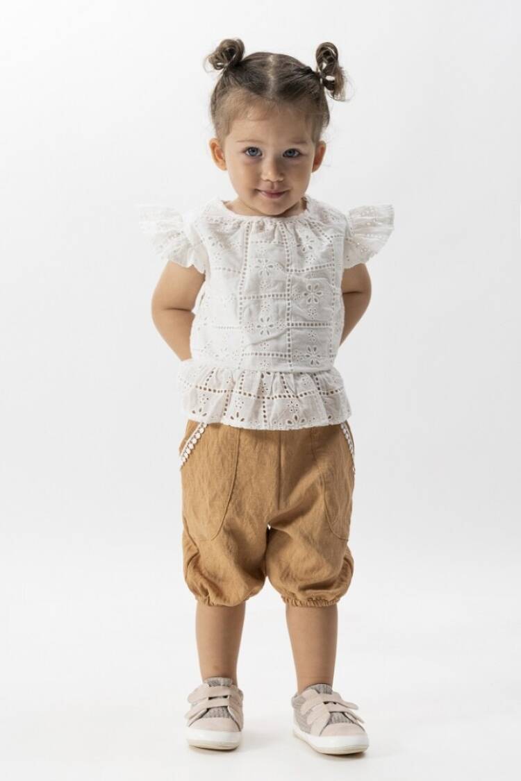 Girls' Suits - Toptan Kız Çocuk 2'Li Bluz ve Şortlu Takım 2-5Y 1022-23220 - Brand: Wecan - Women & Kids, Baby Clothes Wholesale - Globality Store