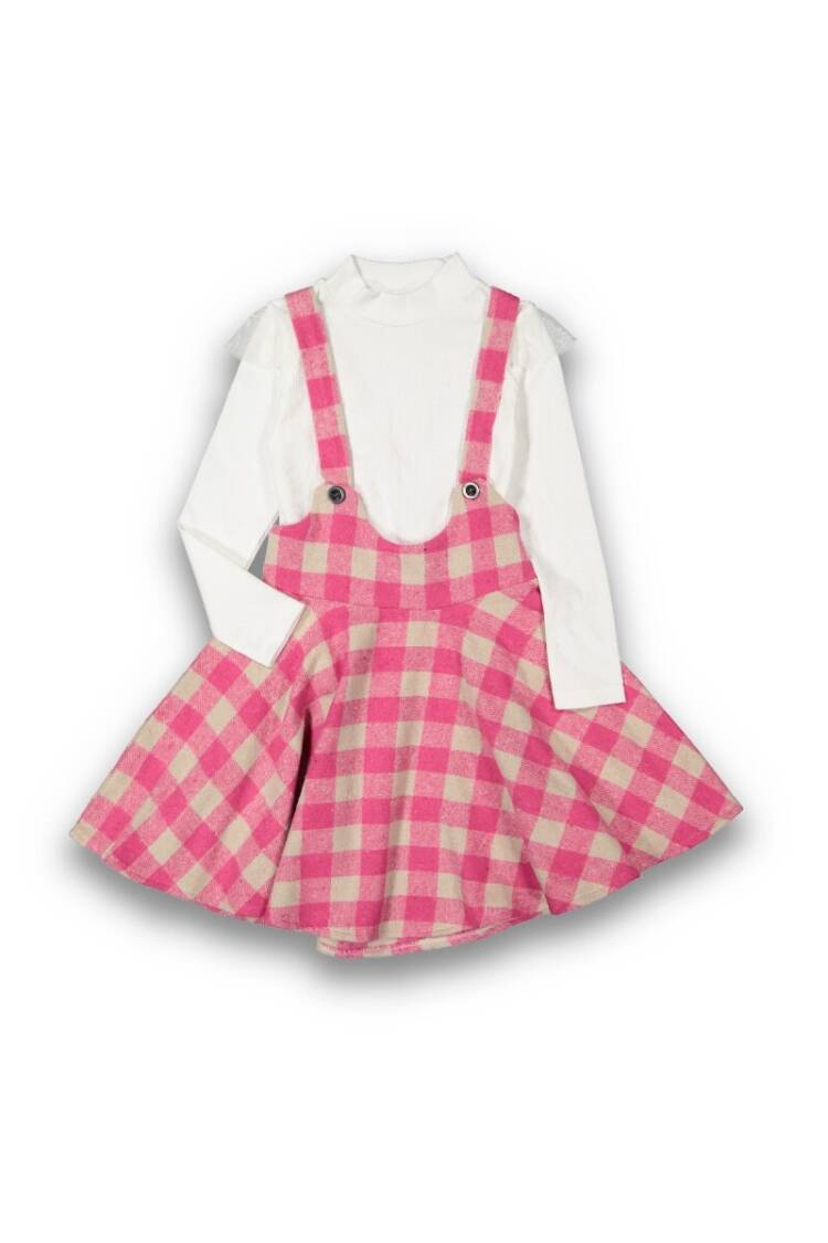 Girl's Dress - Toptan Kız Çocuk 2'li Badi ve Elbise Takım 4-8Y 1077-22041 - Brand: Panino - Women & Kids, Baby Clothes Wholesale - Globality Store