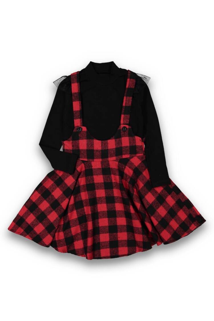 Girl's Dress - Toptan Kız Çocuk 2'li Badi ve Elbise Takım 4-8Y 1077-22041 - Brand: Panino - Women & Kids, Baby Clothes Wholesale - Globality Store