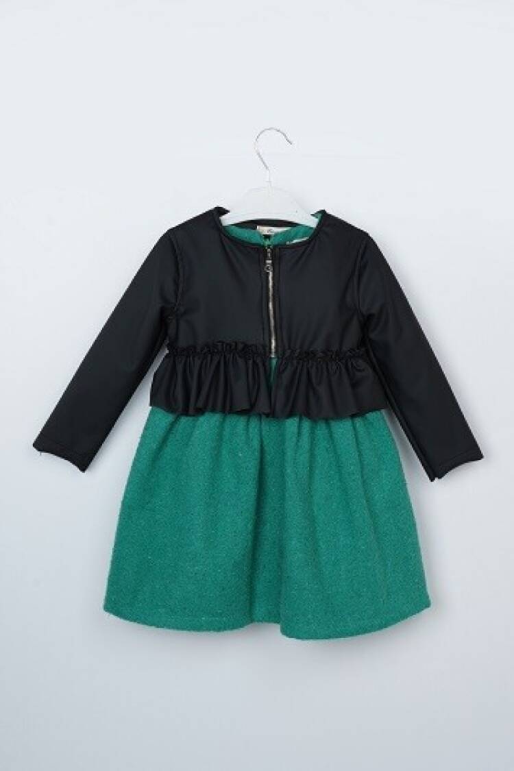 Girl's Dress - Toptan Kız Çocuk 2'li Ceket ve Elbise Takım 3-6Y 1016-23249 - Brand: Büşra Bebe - Women & Kids, Baby Clothes Wholesale - Globality Store