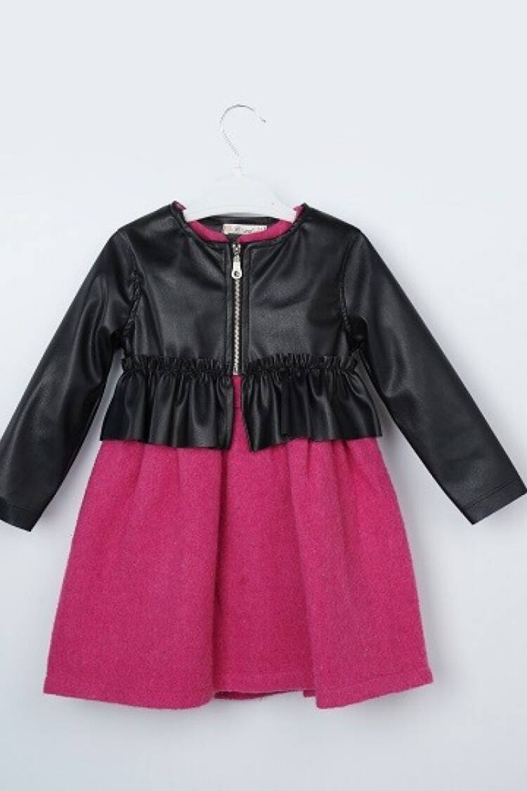 Girl's Dress - Toptan Kız Çocuk 2'li Ceket ve Elbise Takım 3-6Y 1016-23249 - Brand: Büşra Bebe - Women & Kids, Baby Clothes Wholesale - Globality Store