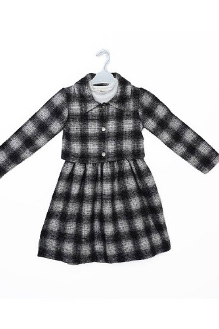 Girl's Dress - Toptan Kız Çocuk 2'li Elbise ve Ceket Takım 3-6Y 1016-23231 - Brand: Büşra Bebe - Women & Kids, Baby Clothes Wholesale - Globality Store