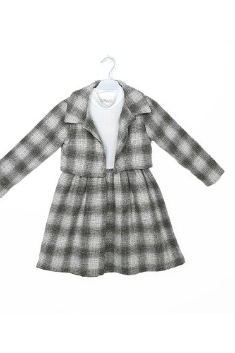 Girl's Dress - Toptan Kız Çocuk 2'li Elbise ve Ceket Takım 3-6Y 1016-23231 - Brand: Büşra Bebe - Women & Kids, Baby Clothes Wholesale - Globality Store