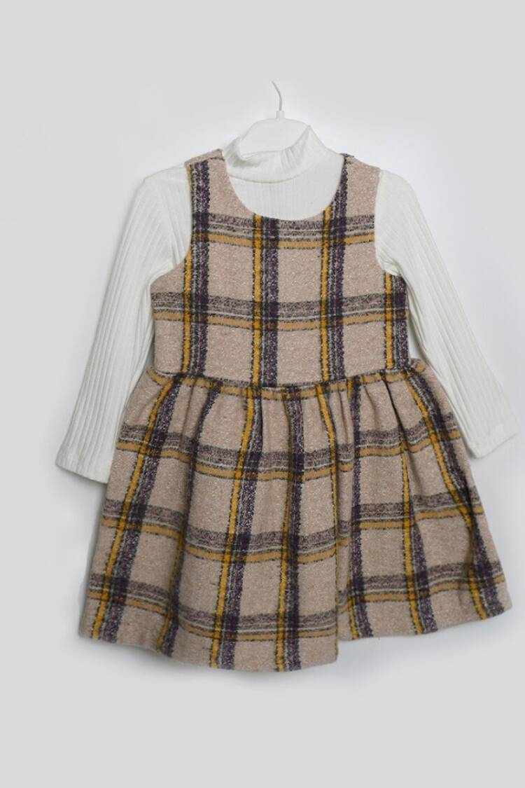Girl's Dress - Toptan Kız Çocuk 2'li Elbiseli Body 3-6Y 1016-23235 - Brand: Büşra Bebe - Women & Kids, Baby Clothes Wholesale - Globality Store