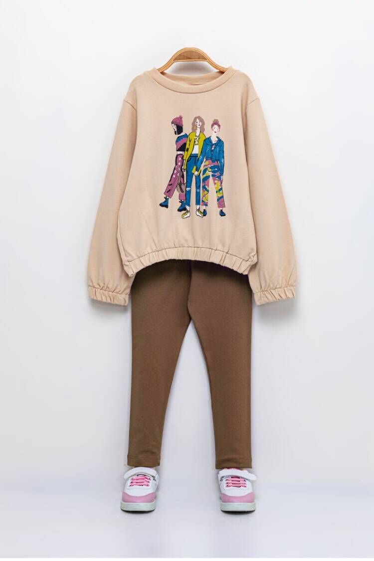 Girls' Suits - Toptan Kız Çocuk 2'li Takım 6-9Y 1099-609 - Brand: Tuffy - Women & Kids, Baby Clothes Wholesale - Globality Store
