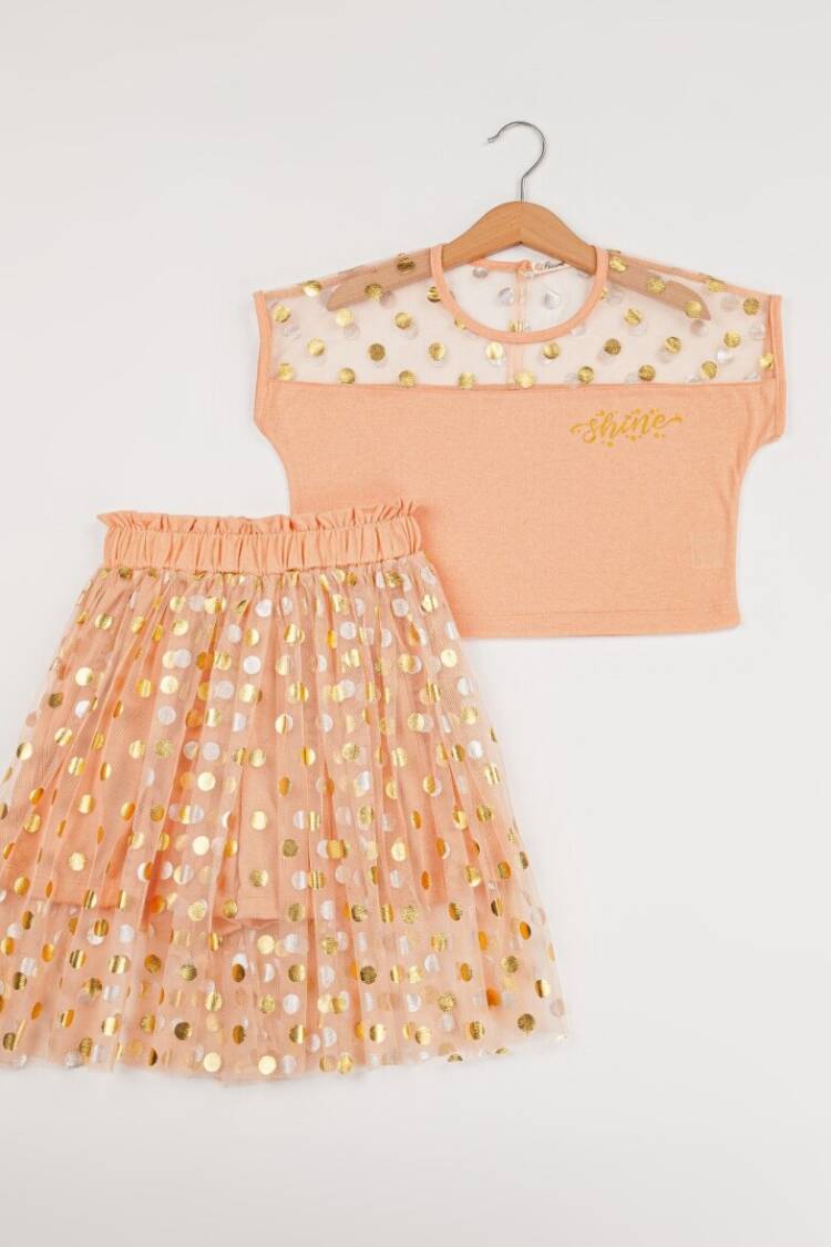 Girls' Suits - Toptan Kız Çocuk 2'li Tişört ve Etek Takımı 7-10Y 1016-24110 - Brand: Büşra Bebe - Women & Kids, Baby Clothes Wholesale - Globality Store