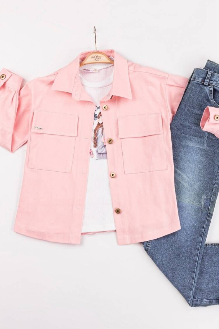 Girls' Suits - Toptan Kız Çocuk 3'lü Ceket, Badi ve Pantolonlu Takım 2-6Y 5610 1055-5610 - Brand: Miss Lore - Women & Kids, Baby Clothes Wholesale - Globality Store