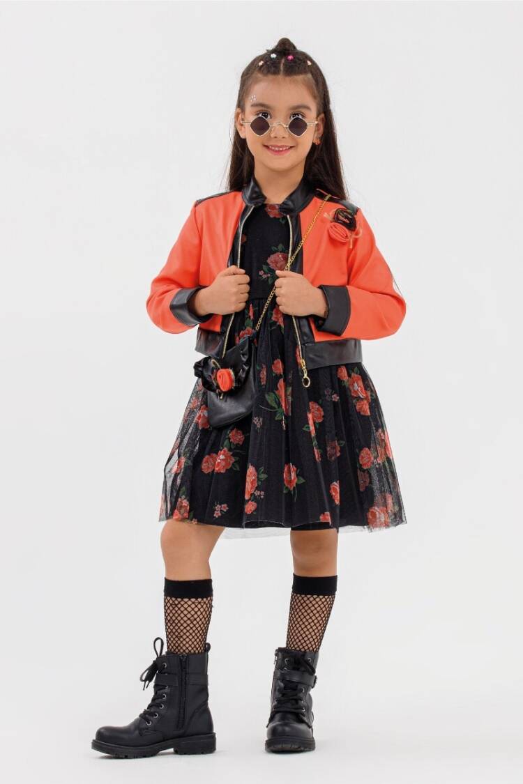 Girls' Suits - Toptan Kız Çocuk 3'lü Ceket, Elbise ve Çantalı Takım 2-6Y 5317 1055-5317 - Brand: Miss Lore - Women & Kids, Baby Clothes Wholesale - Globality Store