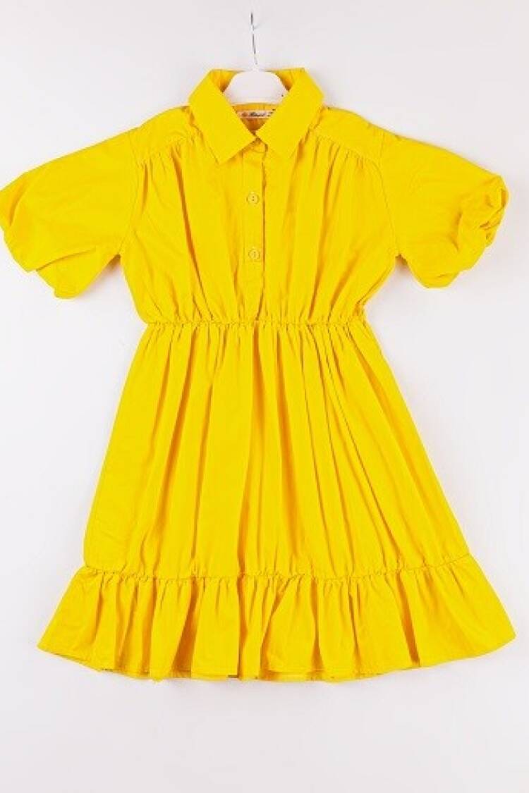 Girl's Dress - Toptan Kız Çocuk Balon Kol Elbise 7-10Y 1016-24119 - Brand: Büşra Bebe - Women & Kids, Baby Clothes Wholesale - Globality Store