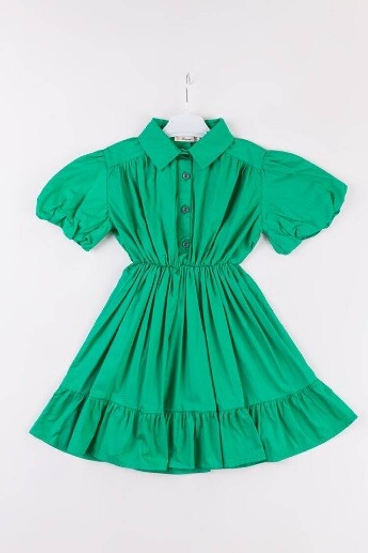 Girl's Dress - Toptan Kız Çocuk Balon Kol Elbise 7-10Y 1016-24119 - Brand: Büşra Bebe - Women & Kids, Baby Clothes Wholesale - Globality Store