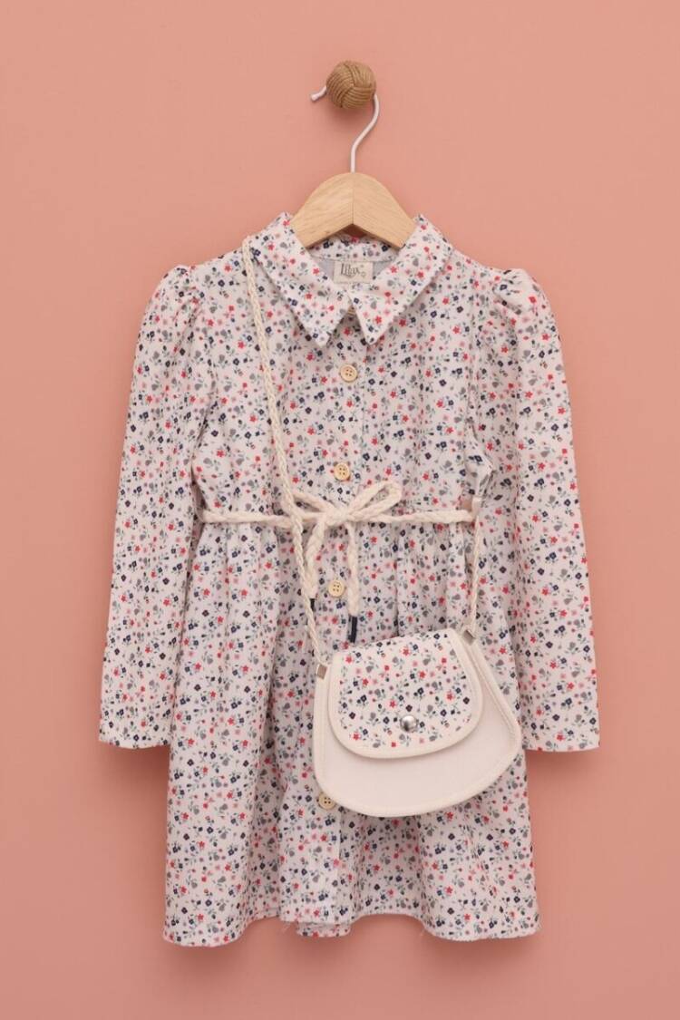 Girl's Dress - Toptan Kız Çocuk Çantalı Elbise 2-5Y 1049-6548 - Brand: Lilax - Women & Kids, Baby Clothes Wholesale - Globality Store
