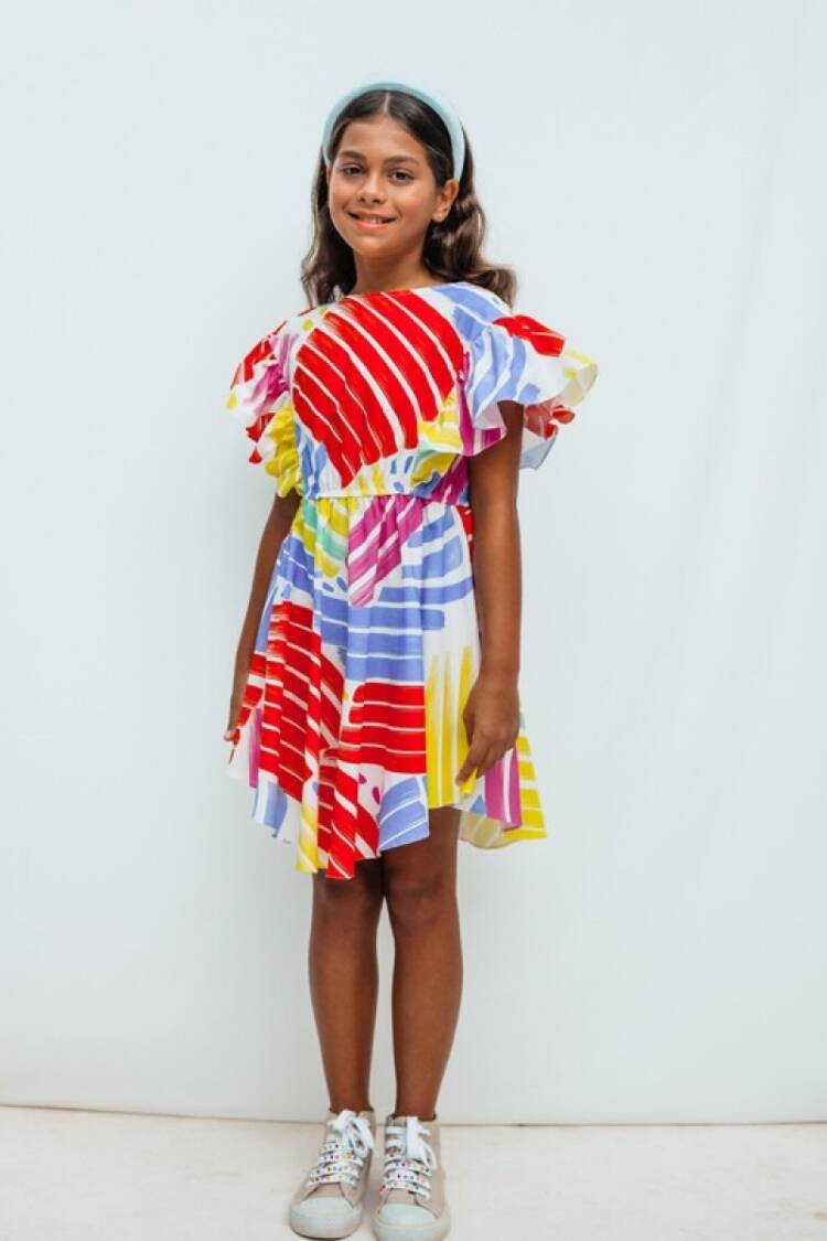 Girl's Dress - Toptan Kız Çocuk Desenli Elbise 4-12Y 1083-DSL0812 - Brand: Sheshe - Women & Kids, Baby Clothes Wholesale - Globality Store