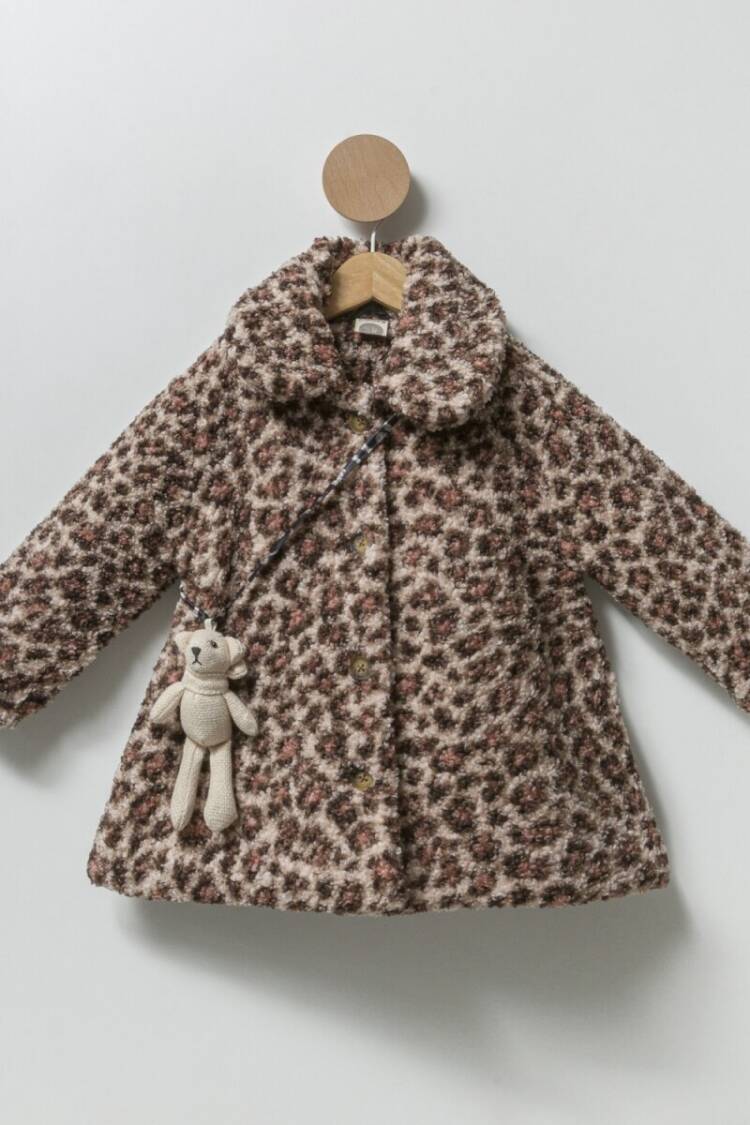 Girls' Outerwear - Toptan Kız Çocuk Desenli Kaban 2-5Y 1014-CMN3347 - Brand: Cumino - Women & Kids, Baby Clothes Wholesale - Globality Store