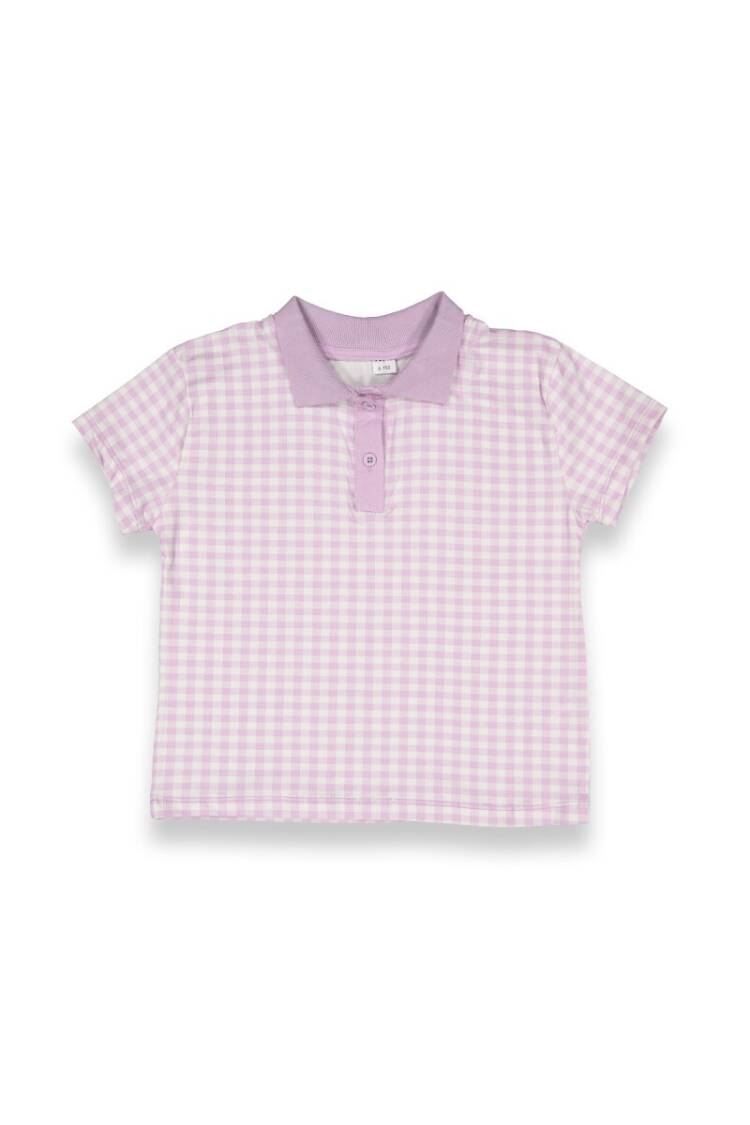 Girls' Tops - Toptan Kız Çocuk Ekoseli Tişört 6-9Y 1099-9100 - Brand: Tuffy - Women & Kids, Baby Clothes Wholesale - Globality Store