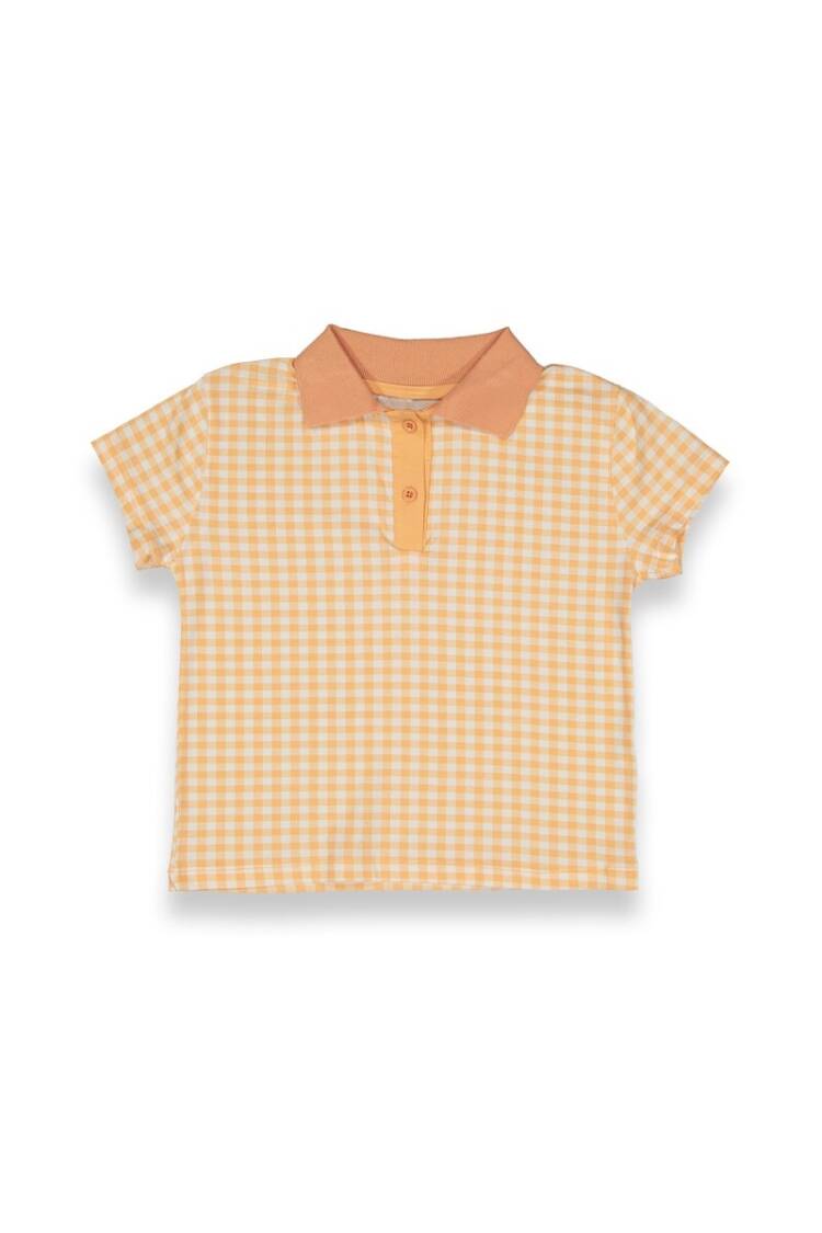 Girls' Tops - Toptan Kız Çocuk Ekoseli Tişört 6-9Y 1099-9100 - Brand: Tuffy - Women & Kids, Baby Clothes Wholesale - Globality Store