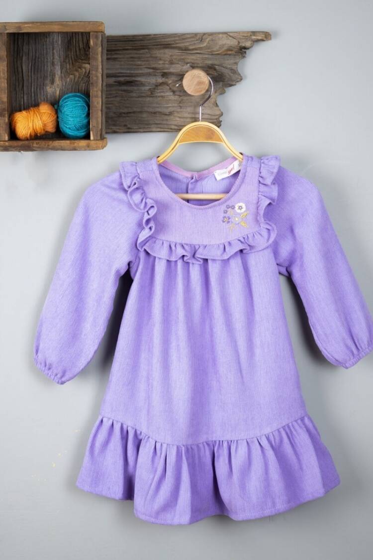 Girl's Dress - Toptan Kız Çocuk Elbise 2-5Y 1018-T3KDÜ044237582 - Brand: Timo - Women & Kids, Baby Clothes Wholesale - Globality Store