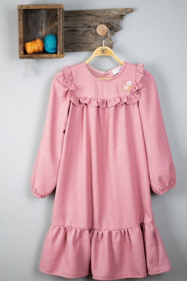Girl's Dress - Toptan Kız Çocuk Elbise 2-5Y 1018-T3KDÜ044237582 - Brand: Timo - Women & Kids, Baby Clothes Wholesale - Globality Store