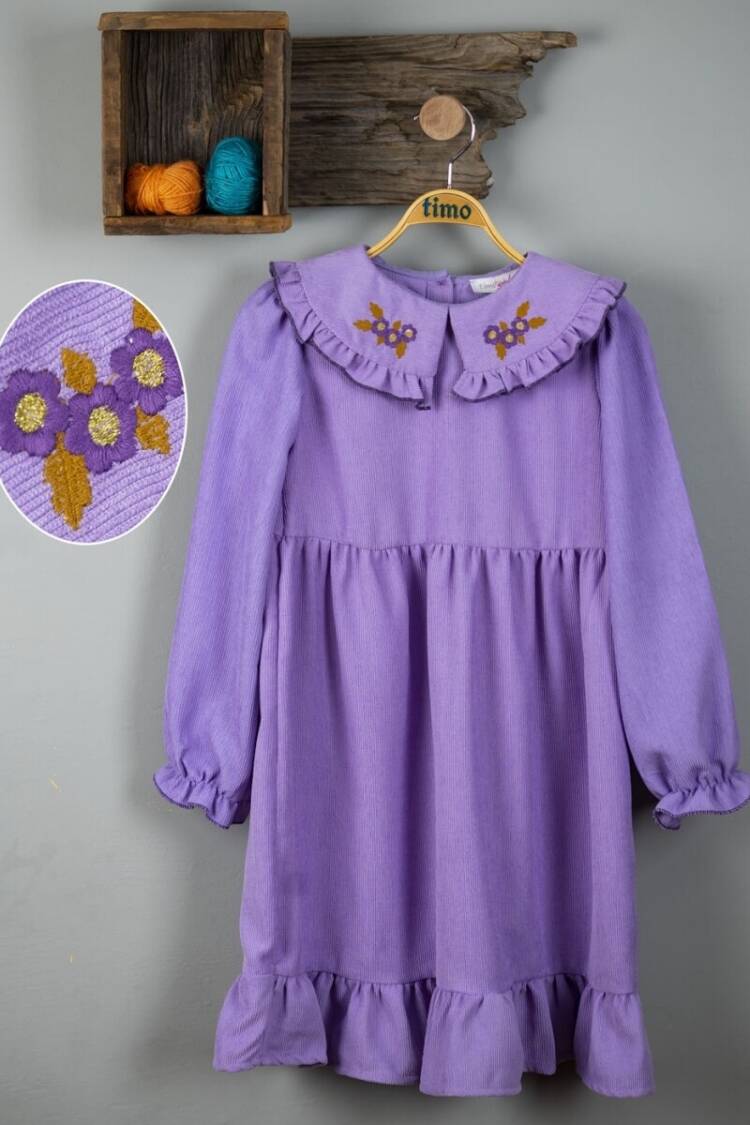 Girl's Dress - Toptan Kız Çocuk Elbise 2-5Y 1018-T3KDÜ044238152 - Brand: Timo - Women & Kids, Baby Clothes Wholesale - Globality Store
