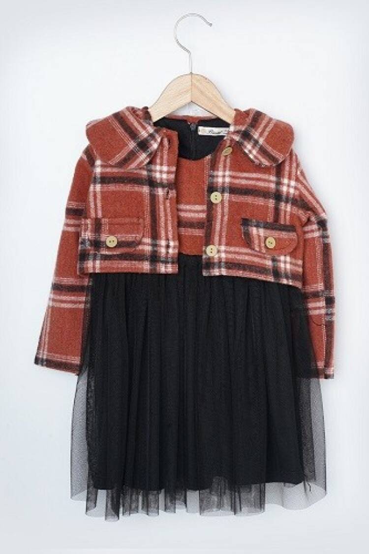 Girl's Dress - Toptan Kız Çocuk Elbise 3-6Y 1016-23232 - Brand: Büşra Bebe - Women & Kids, Baby Clothes Wholesale - Globality Store