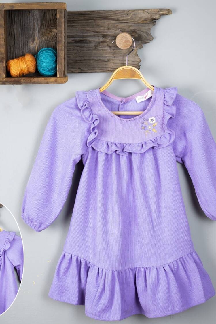 Girl's Dress - Toptan Kız Çocuk Elbise 6-9Y 1018-T3KDÜ044237583 - Brand: Timo - Women & Kids, Baby Clothes Wholesale - Globality Store