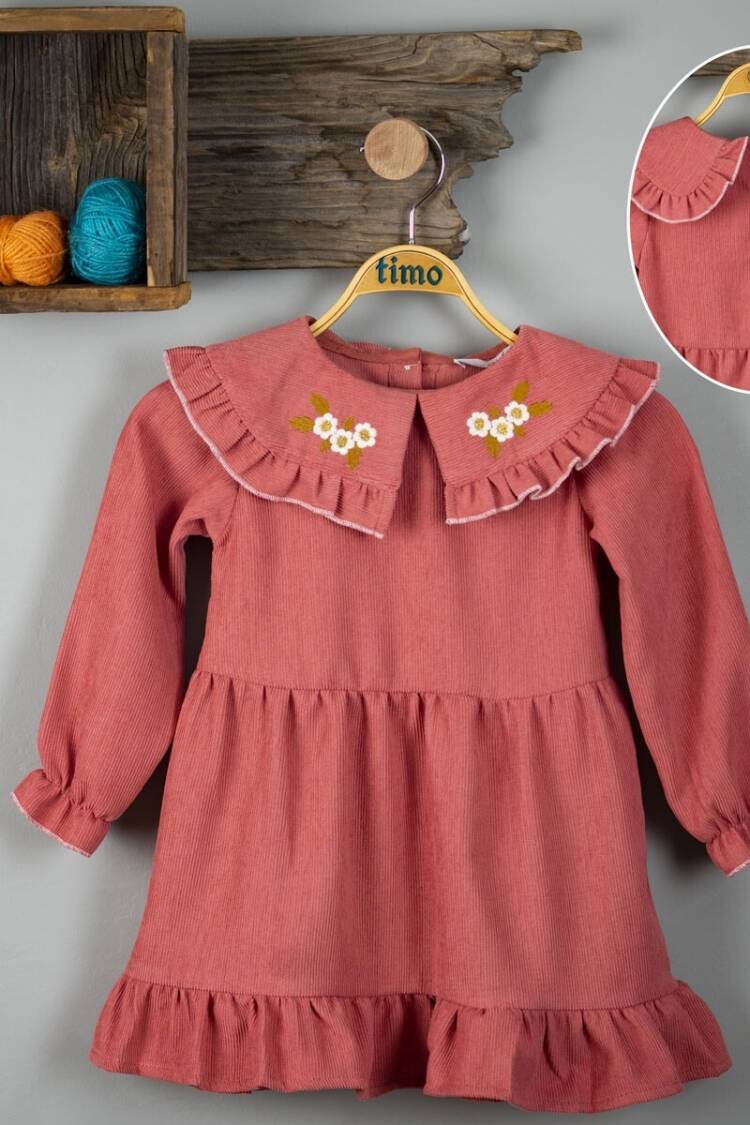 Girl's Dress - Toptan Kız Çocuk Elbise 6-9Y 1018-T3KDÜ044238153 - Brand: Timo - Women & Kids, Baby Clothes Wholesale - Globality Store