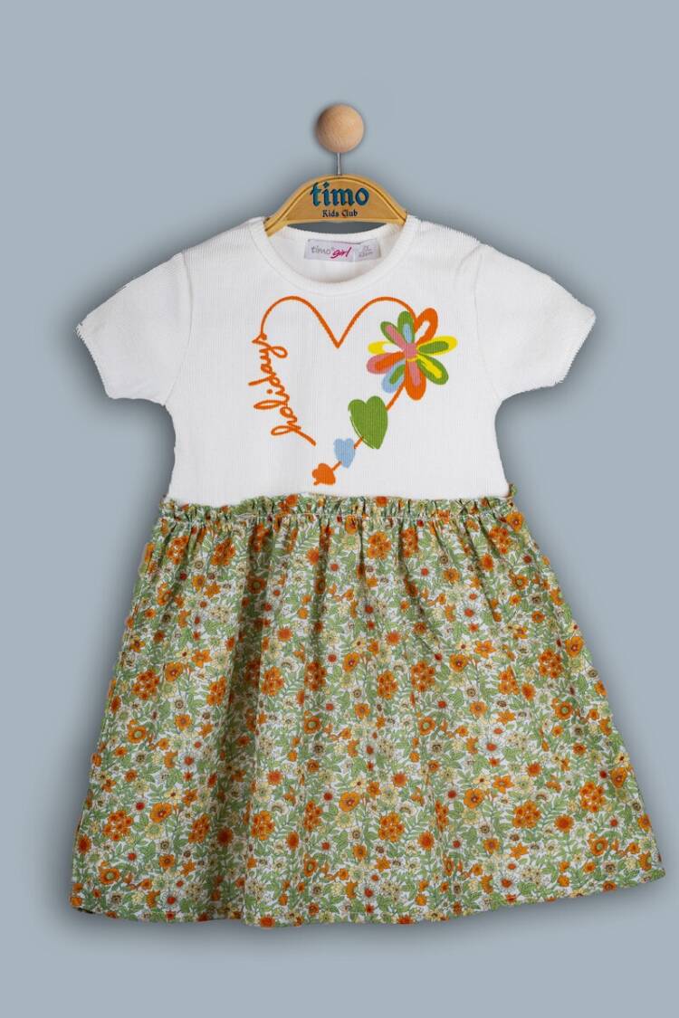Girl's Dress - Toptan Kız Çocuk Elbise 6-9Y 1018-TK4DÜ042243283 - Brand: Timo - Women & Kids, Baby Clothes Wholesale - Globality Store