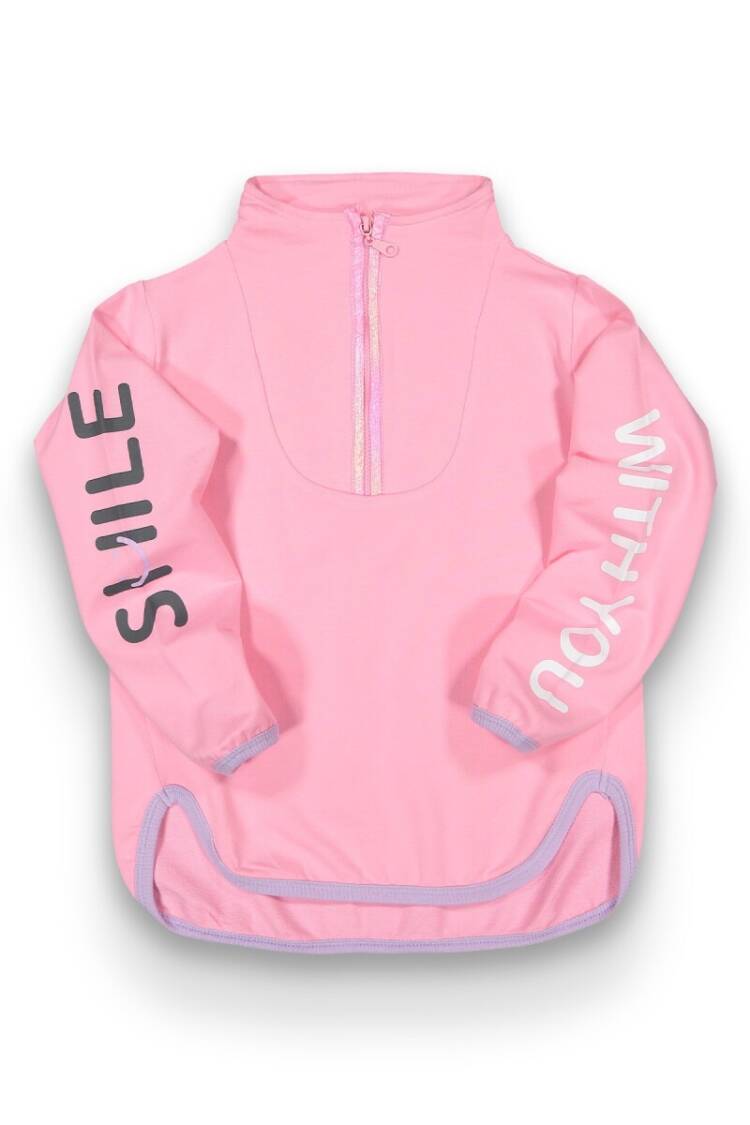 Girls' Tops - Toptan Kız Çocuk Fermuarlı Sweatshirt 6-9Y 1099-112 - Brand: Tuffy - Women & Kids, Baby Clothes Wholesale - Globality Store