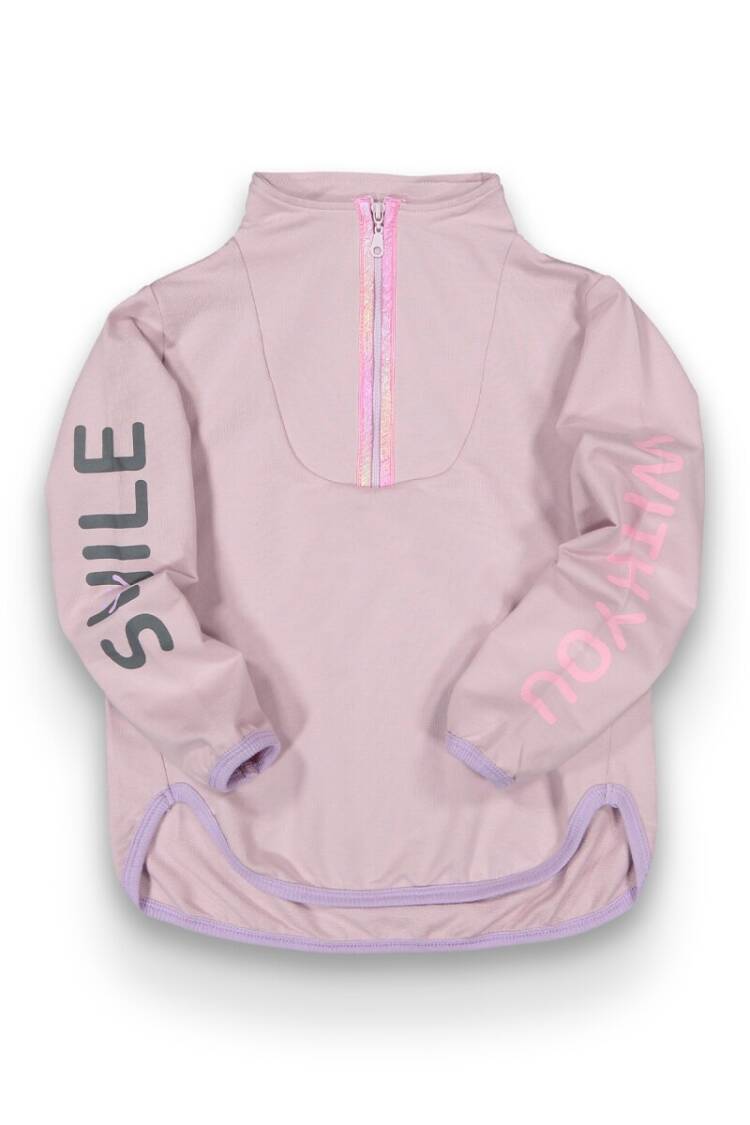 Girls' Tops - Toptan Kız Çocuk Fermuarlı Sweatshirt 6-9Y 1099-112 - Brand: Tuffy - Women & Kids, Baby Clothes Wholesale - Globality Store