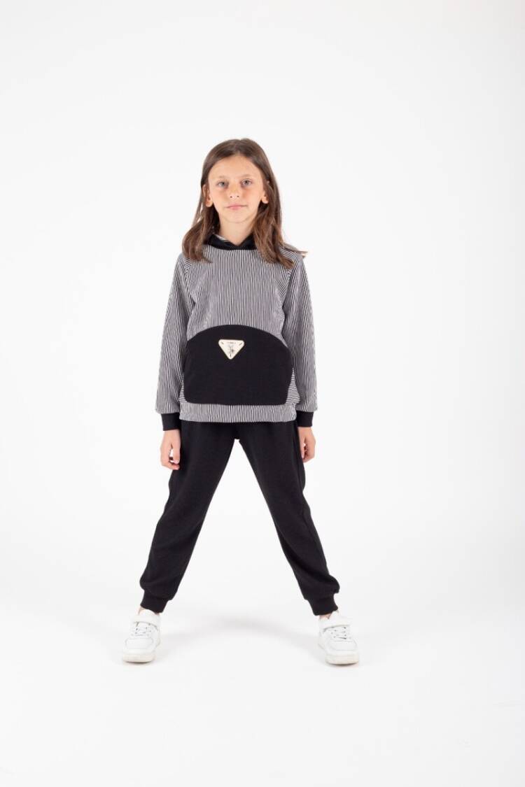Girls' Suits - Toptan Kız Çocuk Kapüşonlu Eşofman Takım 4-8 Yaş 2041-K24-8001 - Brand: Pafim - Women & Kids, Baby Clothes Wholesale - Globality Store