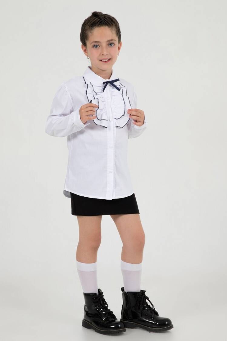 Girl's Shirt - Toptan Kız Çocuk Okul Gömleği 7-10Y 1016-24201 - Brand: Büşra Bebe - Women & Kids, Baby Clothes Wholesale - Globality Store