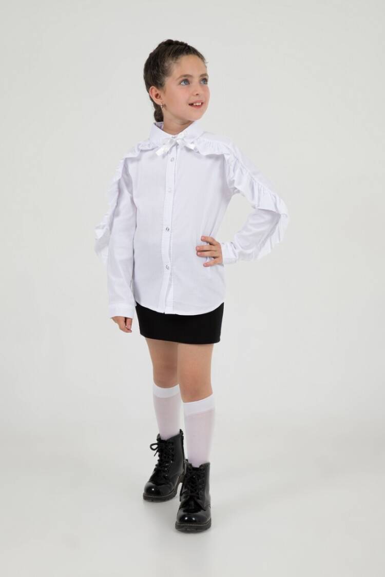 Girl's Shirt - Toptan Kız Çocuk Okul Gömleği 7-10Y 1016-24212 - Brand: Büşra Bebe - Women & Kids, Baby Clothes Wholesale - Globality Store
