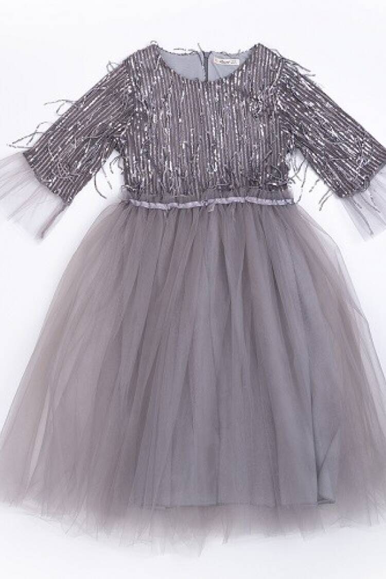 Girl's Dress - Toptan Kız Çocuk Tüllü Elbise 7-10Y 1016-23188 - Brand: Büşra Bebe - Women & Kids, Baby Clothes Wholesale - Globality Store