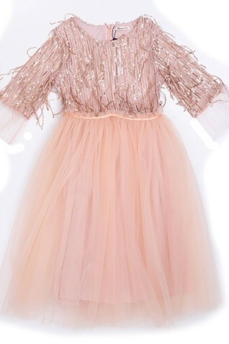 Girl's Dress - Toptan Kız Çocuk Tüllü Elbise 7-10Y 1016-23188 - Brand: Büşra Bebe - Women & Kids, Baby Clothes Wholesale - Globality Store