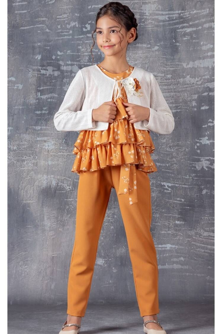 Girls' Suits - Toptan Kız Çocuk Üçlü Takım 9-12Y 1042-2430 - Brand: Tivido - Women & Kids, Baby Clothes Wholesale - Globality Store