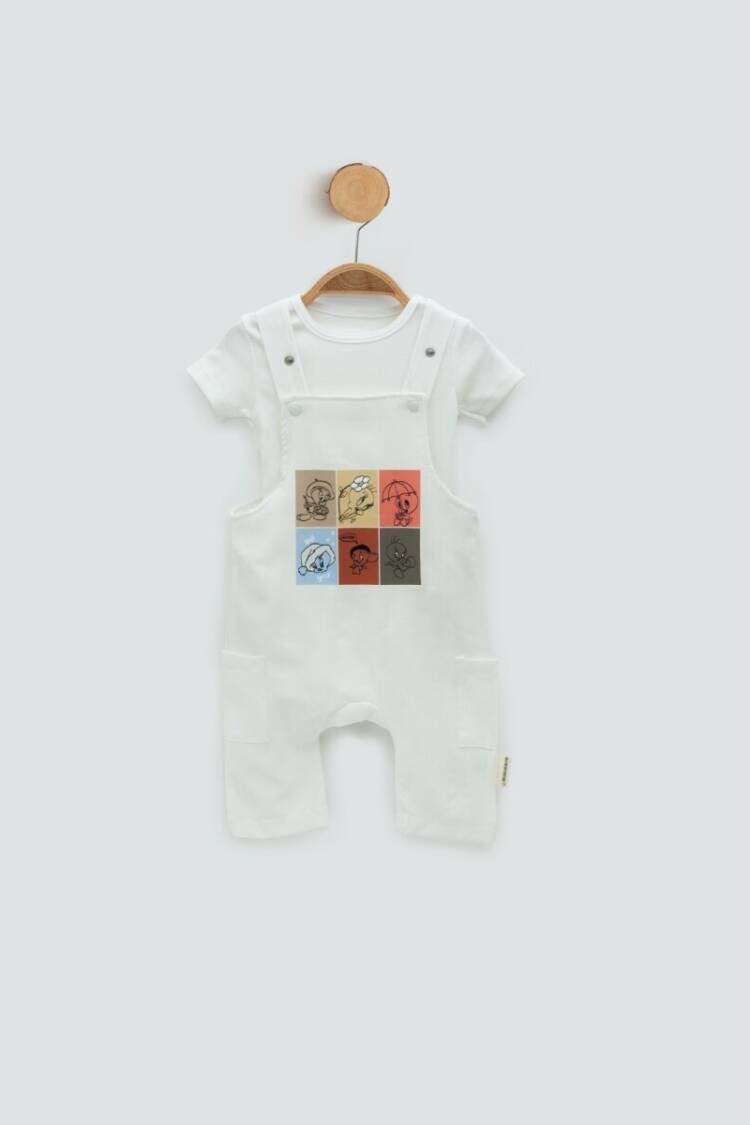 Baby Sets - Toptan Unisex Bebek 2'li Salopet ve Tişört Takımı 3-12M 2018-2353 - Brand: Minicorn - Women & Kids, Baby Clothes Wholesale - Globality Store