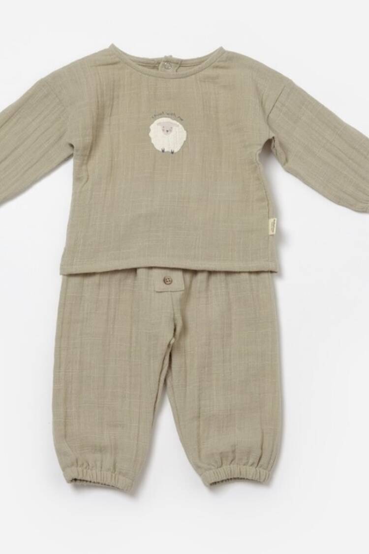 Baby Sets - Toptan Unisex Bebek 2'li Sweatshirt ve Pantolon Takımı 3-24M Baby Cosy 2022-CSYM7016 - Brand: BabyCosy - Women & Kids, Baby Clothes Wholesale - Globality Store