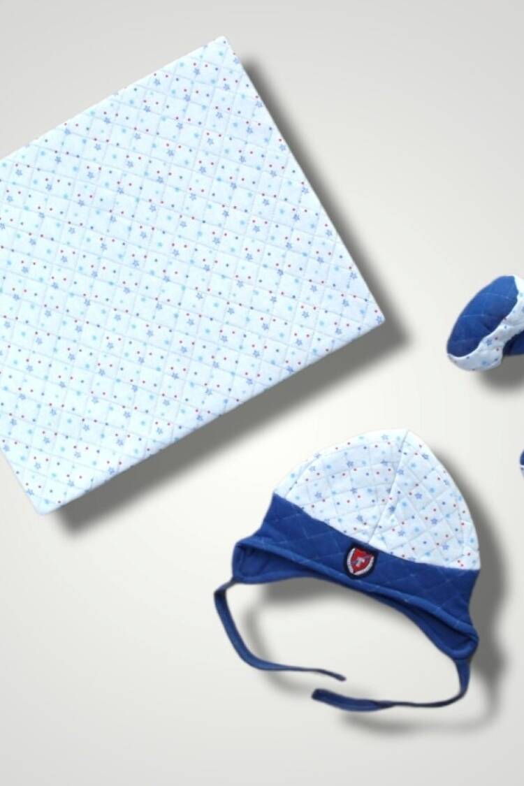 Sleep Products - Toptan Unisex Bebek 3'lü Kapitone Battaniye Takım 80x85 cm 1074-10088 - Brand: Tomuycuk - Women & Kids, Baby Clothes Wholesale - Globality Store