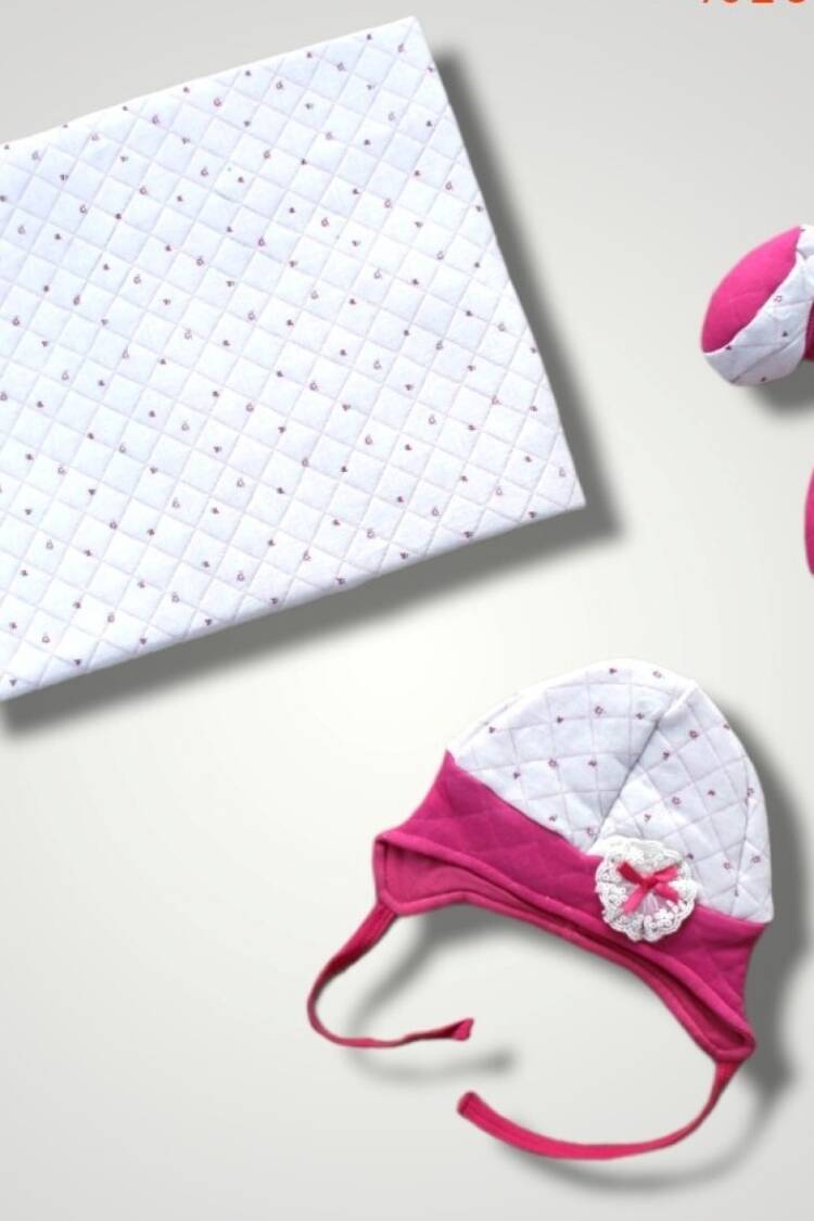 Sleep Products - Toptan Unisex Bebek 3'lü Kapitone Battaniye Takım 80x85 cm 1074-10088 - Brand: Tomuycuk - Women & Kids, Baby Clothes Wholesale - Globality Store