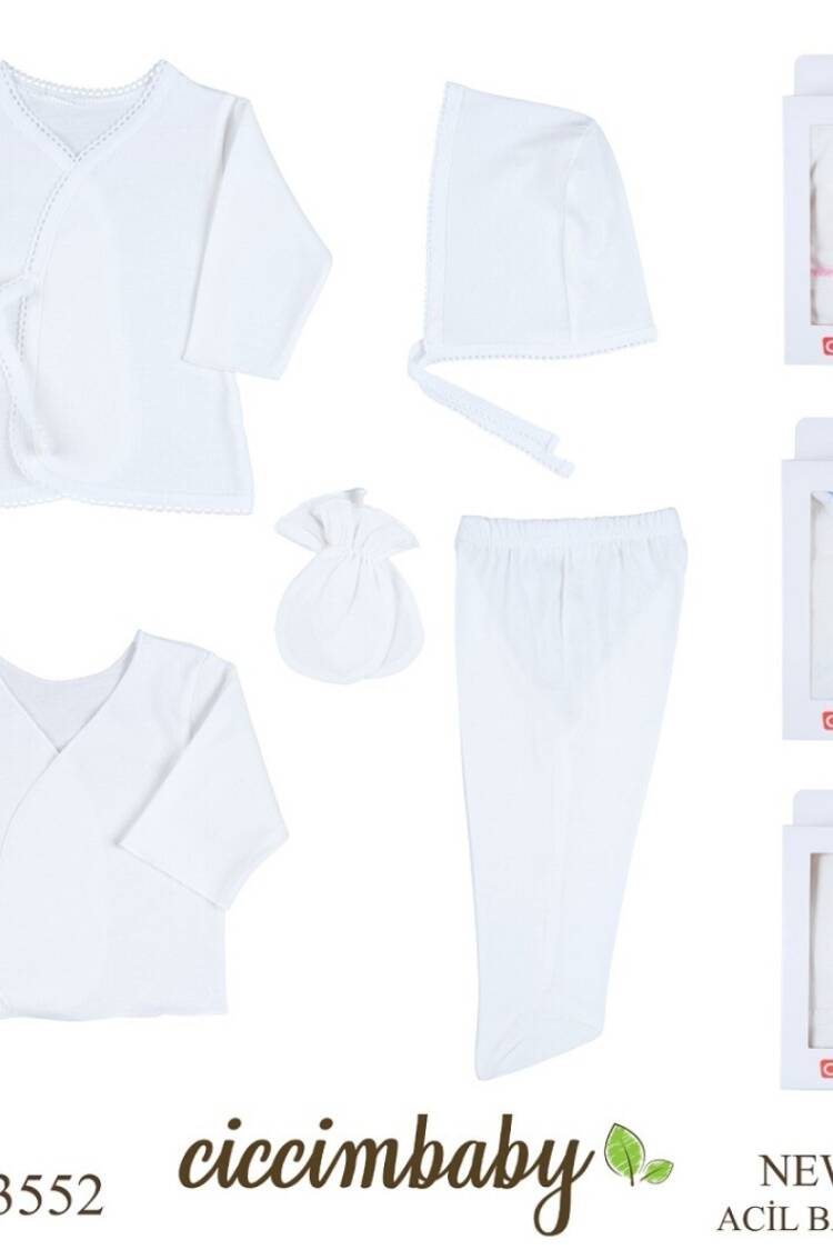 Baby Sets - Toptan Unisex Bebek 5'li Yenidoğan Takım 0M 1043-3552 - Brand: Ciccimbaby - Women & Kids, Baby Clothes Wholesale - Globality Store