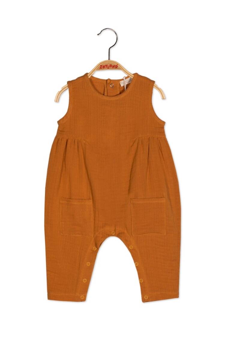 Baby Rompers and Overalls - Toptan Unisex Bebek Cepli Kolsuz Müslin Tulum 6-48M 1070-232M2BJZ49 - Brand: Zeyland - Women & Kids, Baby Clothes Wholesale - Globality Store