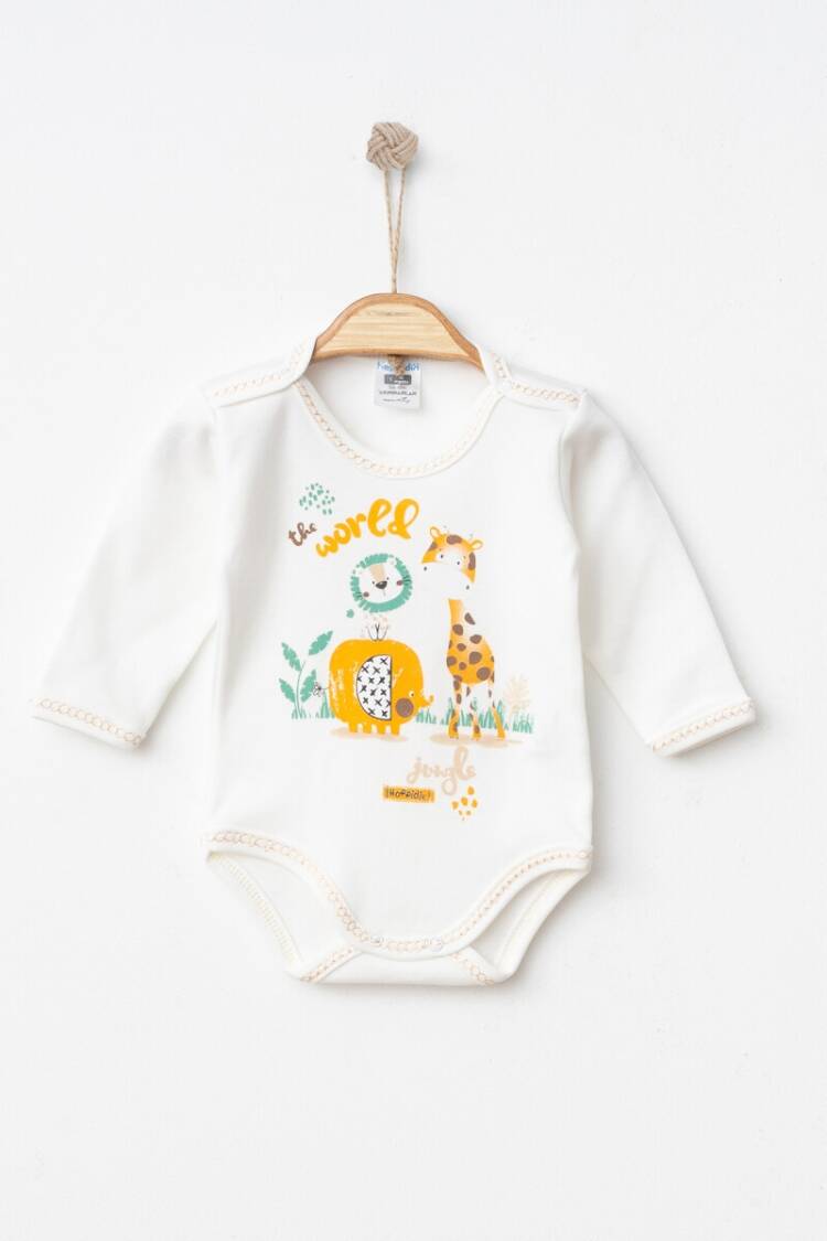 Newborn - Toptan Unisex Bebek Çıtçıtlı Badi 0-3M 2017-7171 - Brand: Hoppidik - Women & Kids, Baby Clothes Wholesale - Globality Store