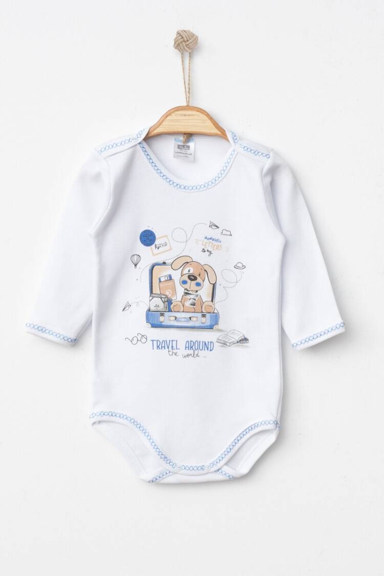 Newborn - Toptan Unisex Bebek Çıtçıtlı Badi 9-18M 2017-7172 - Brand: Hoppidik - Women & Kids, Baby Clothes Wholesale - Globality Store