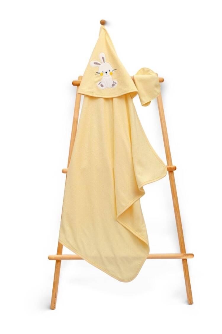 Towel and Bathrobe - Toptan Unisex Bebek Havlu ve Banyo Kesesi Takım 75x75cm 2015-9-839 - Brand: Babyline - Women & Kids, Baby Clothes Wholesale - Globality Store