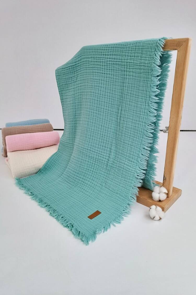 Sleep Products - Toptan Unisex Bebek Müslin Battaniye 100*120 1074-10240 - Brand: Tomuycuk - Women & Kids, Baby Clothes Wholesale - Globality Store