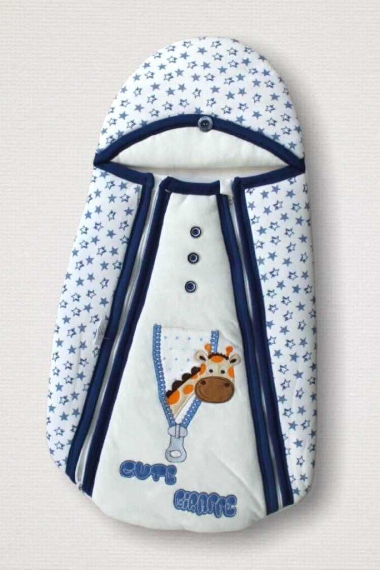 Sleep Products - Toptan Unisex Bebek Zürafalı Çift Fermuarlı Kundak 0-9M 1074-45073 - Brand: Tomuycuk - Women & Kids, Baby Clothes Wholesale - Globality Store