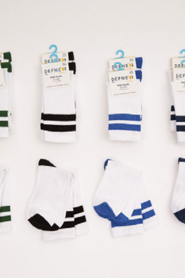Boys' Underwear & Socks - Toptan Unisex Çocuk 12 Çift Çorap 1064-DFN1Ç-E005-22(5-6) - Brand: Defne - Women & Kids, Baby Clothes Wholesale - Globality Store
