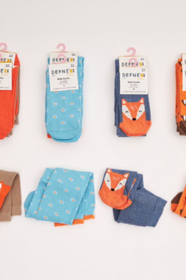 Boys' Underwear & Socks - Toptan Unisex Çocuk 12 Çift Çorap 1064-DFN1Ç-K004-22(11-12) - Brand: Defne - Women & Kids, Baby Clothes Wholesale - Globality Store