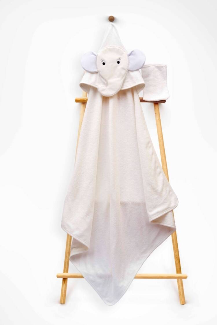 Towel and Bathrobe - Toptan Unisex Çocuk 2'li Havlu ve Banyo Kesesi Takım 85X80 2015-9-486 - Brand: Babyline - Women & Kids, Baby Clothes Wholesale - Globality Store